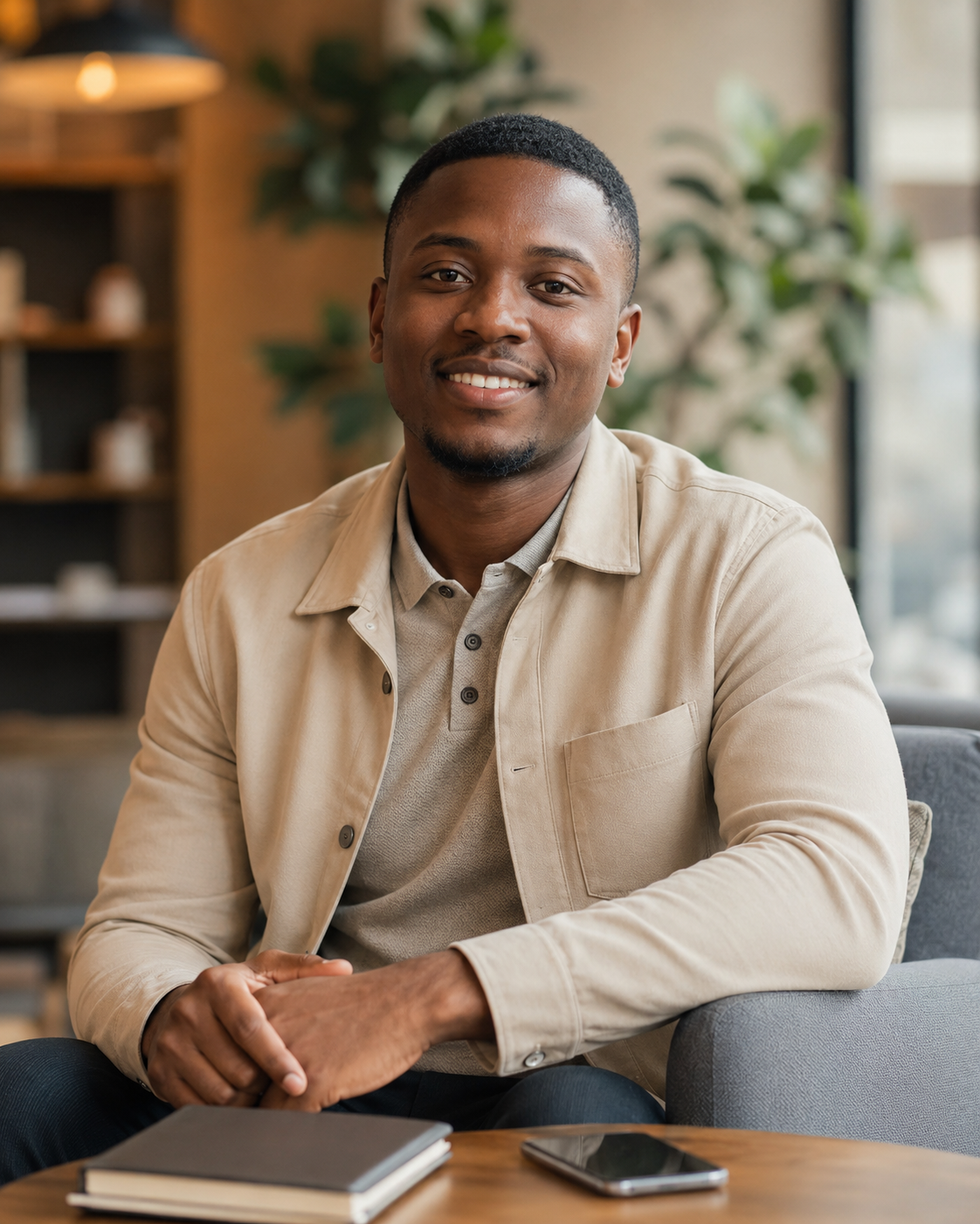 Portrait de Yann Mavakala, chargé clientèle chez Kundola